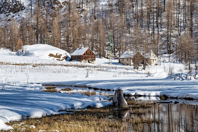 Rustic wooden cabin interior